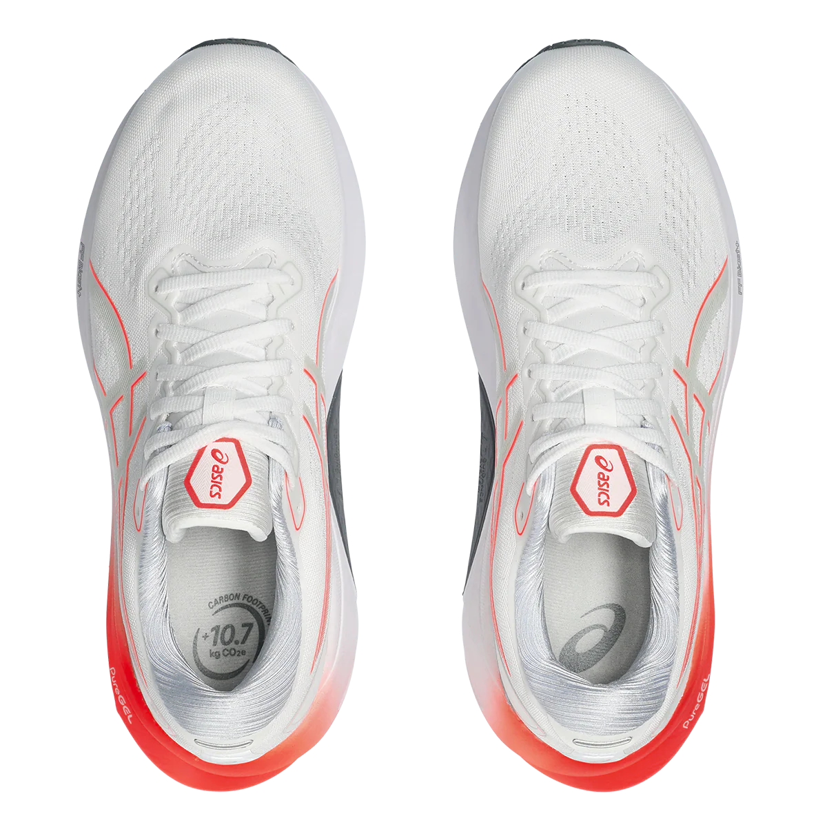 Asics Gel Kayano 30 - White - Sunrise Red - Image 3