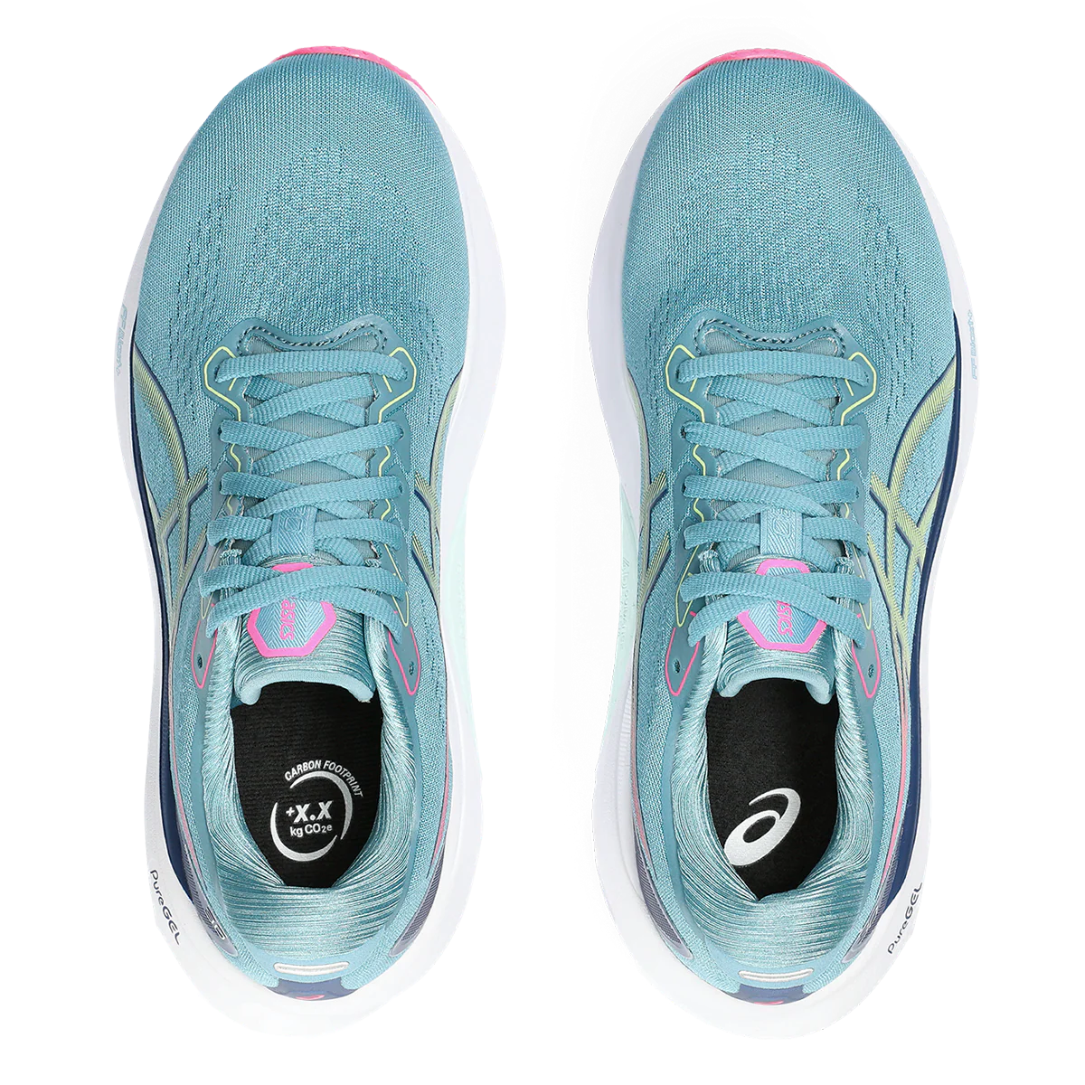 Asics Gel Kayano 30 - Gris Blue - Lime Green - Image 3