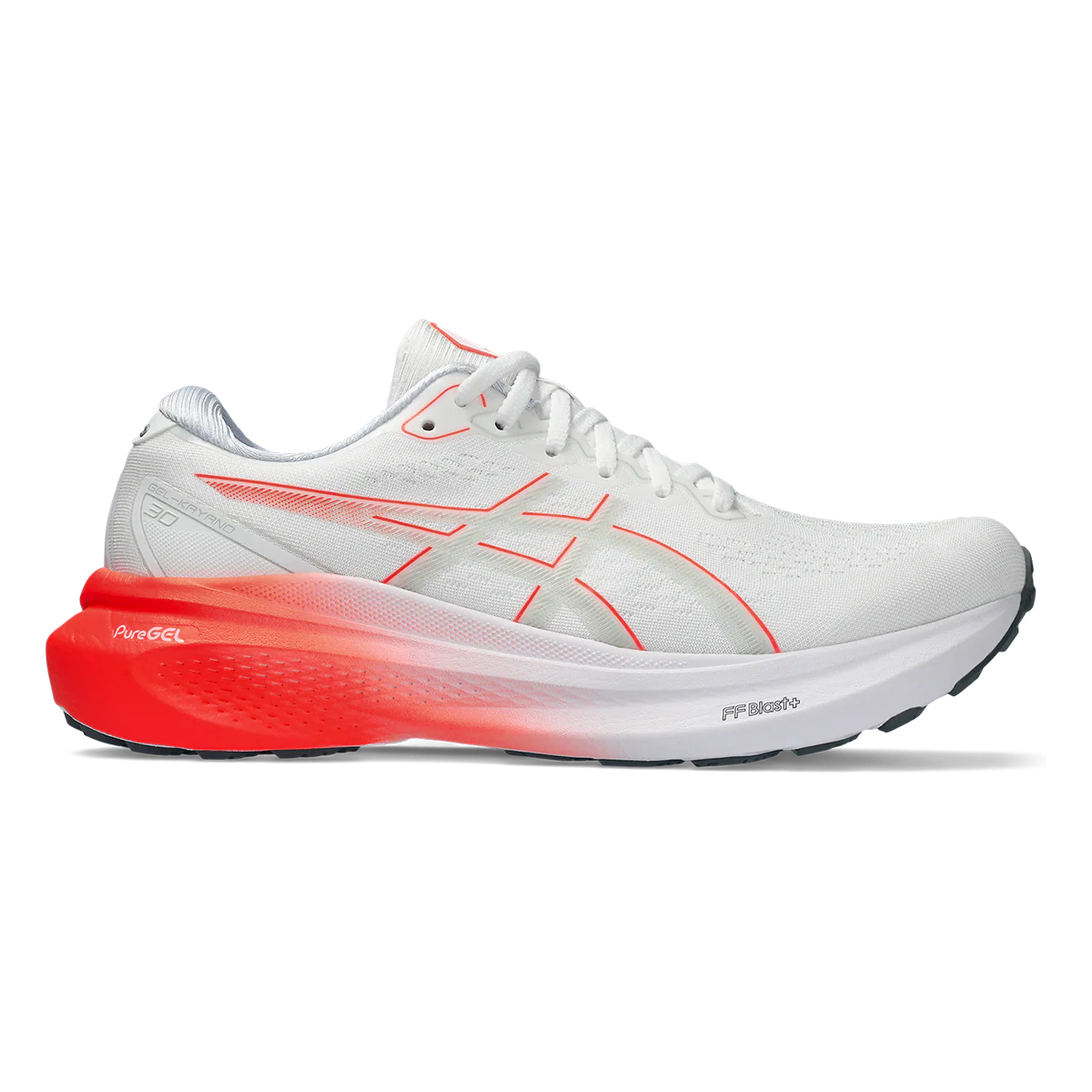Asics Gel Kayano 30 - White - Sunrise Red