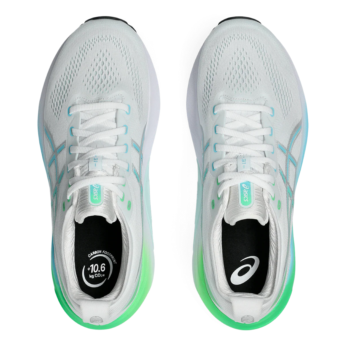 Asics Gel Kayano 31 - White - Bright Cyan - Image 3