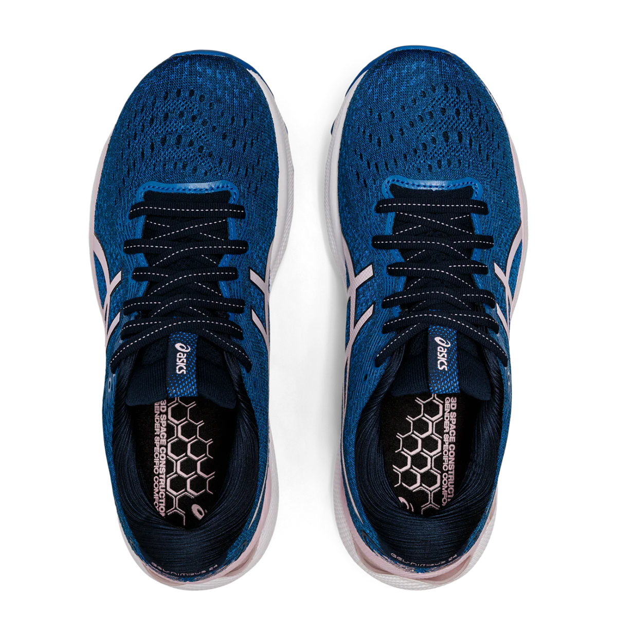 Asics Gel Nimbus 24 - French Blue - Barely Rose - Image 3