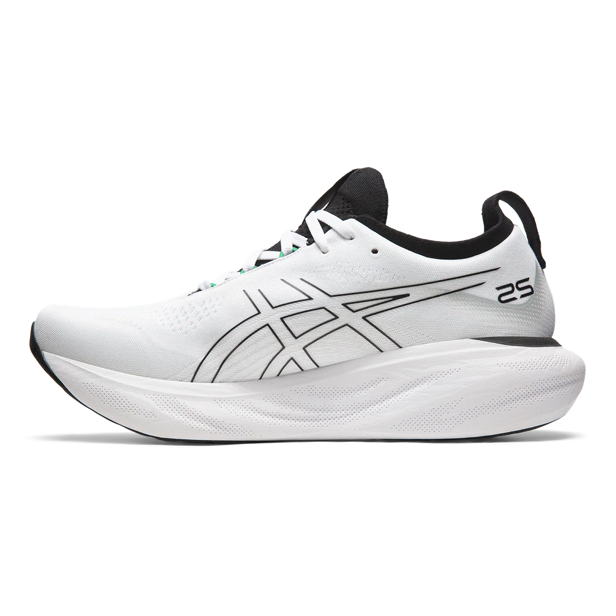Asics Gel Nimbus 25 - White - Black - Image 2