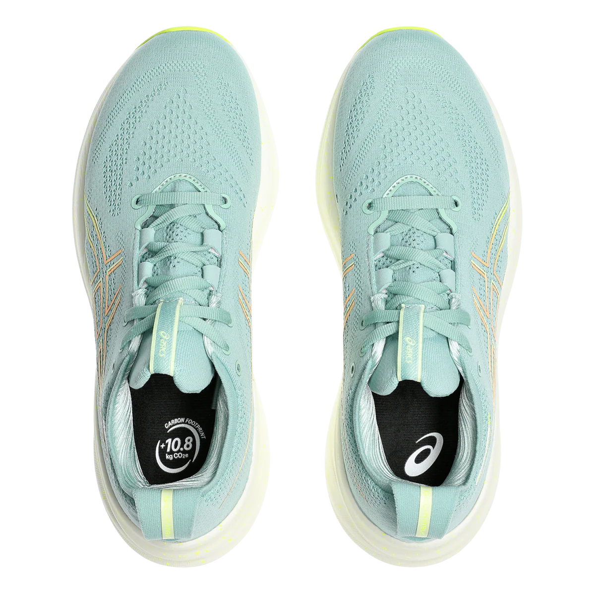 Asics Gel Nimbus 26 - Light Celadon - Safety Yellow - Image 3