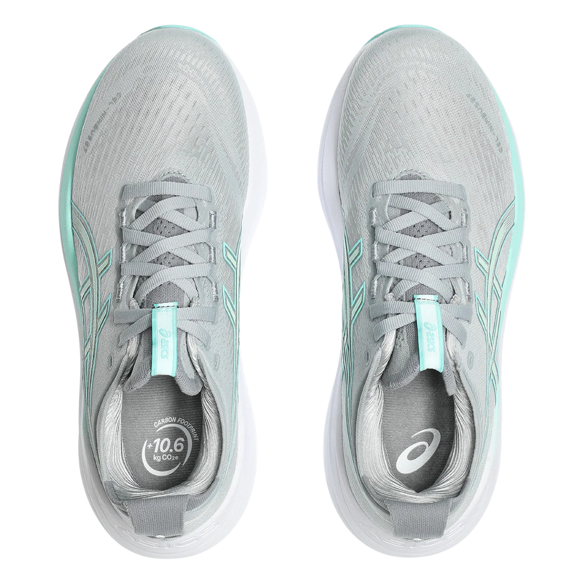 Asics Gel Nimbus 27 Piedmont Grey - Illuminate Mint - Image 3
