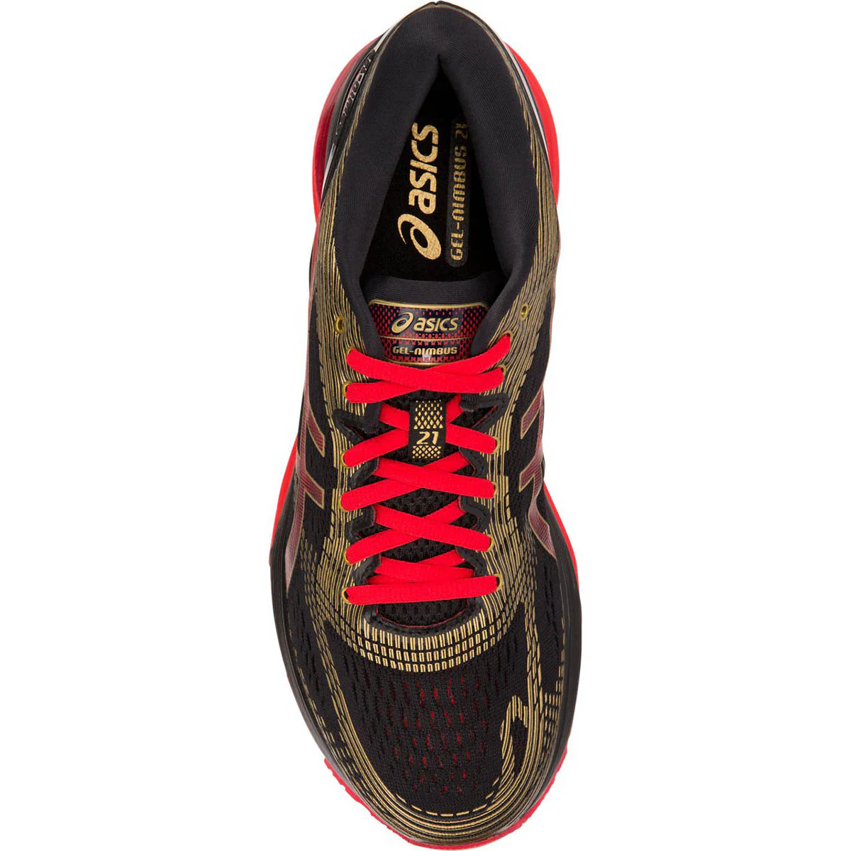 Asics Nimbus 21 - Black - Classic Red - Image 3