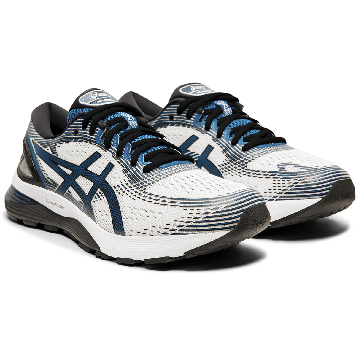 Asics Nimbus 21 - White - Deep Sapphire - Image 3