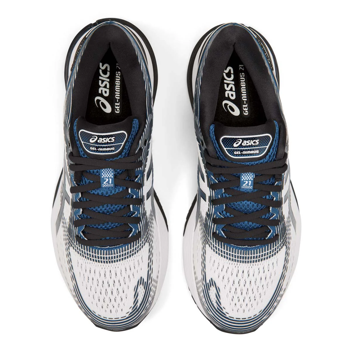 Asics Nimbus 21 - White - Deep Sapphire - Image 5