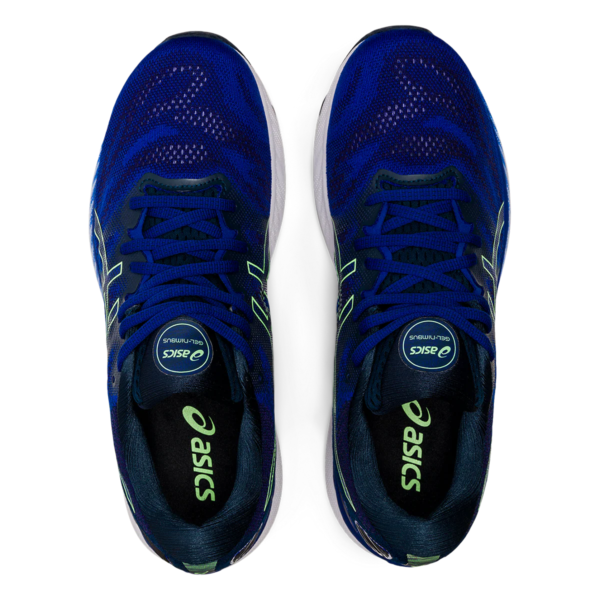 Asics Nimbus 23 - Monaco Blue - Bright Lime - Image 3