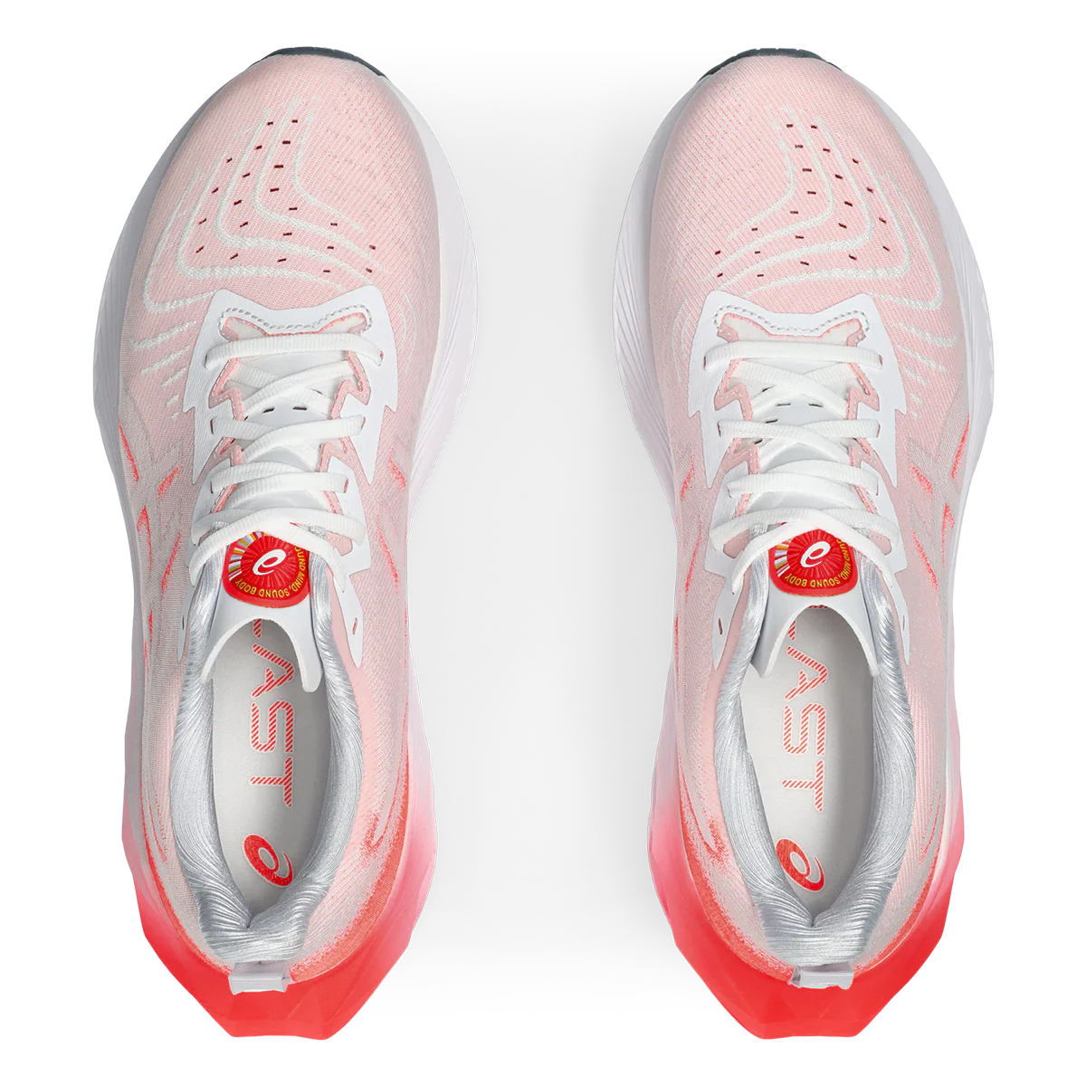 Asics Novablast 4 - White - Sunrise Red - Image 3