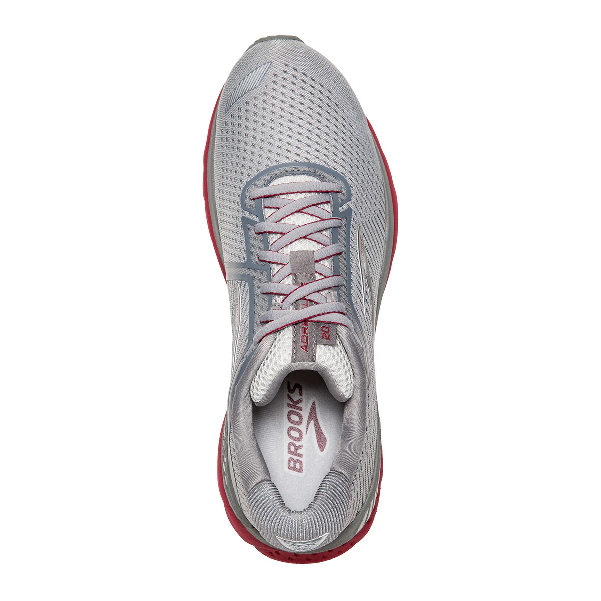 Brooks Adrenaline GTS 20 - Grey - Silver - Red - Image 3