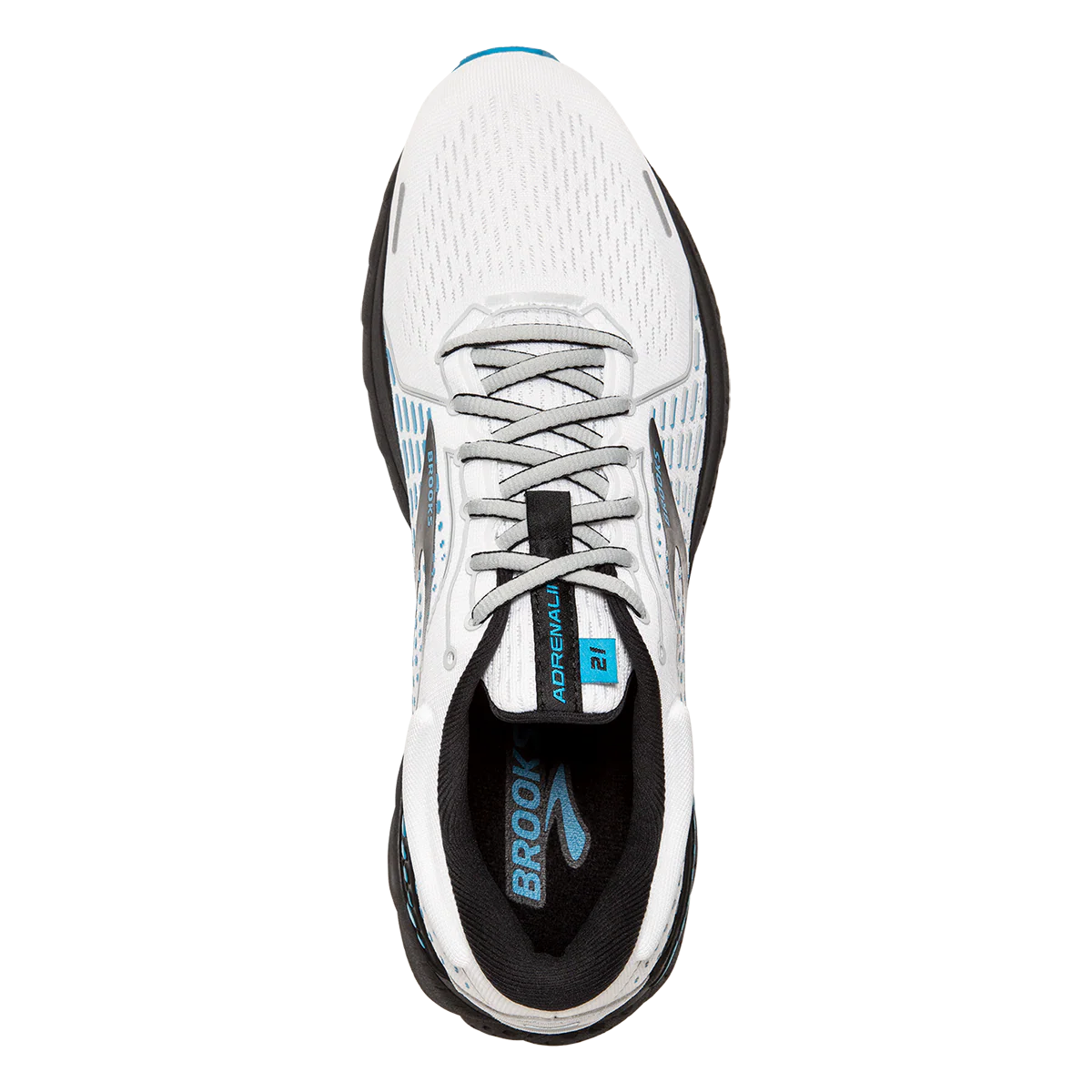 Brooks Adrenaline GTS 21 - White - Grey - Atomic Blue - Image 3