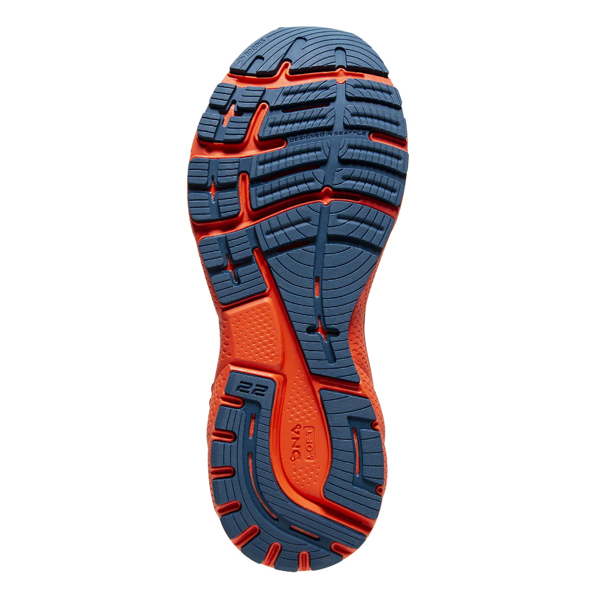 Brooks Adrenaline GTS 22 - Blue - Lite Blue - Orange - Image 4