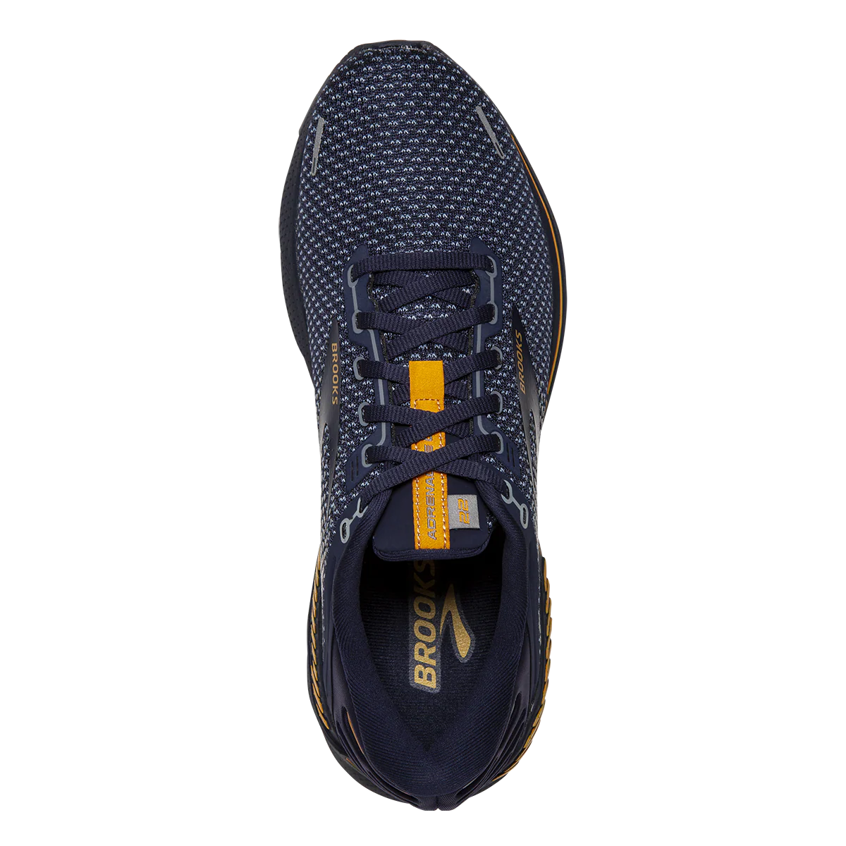 Brooks Adrenaline GTS 22 - Peacoat - Grey - Sunflower - Image 3
