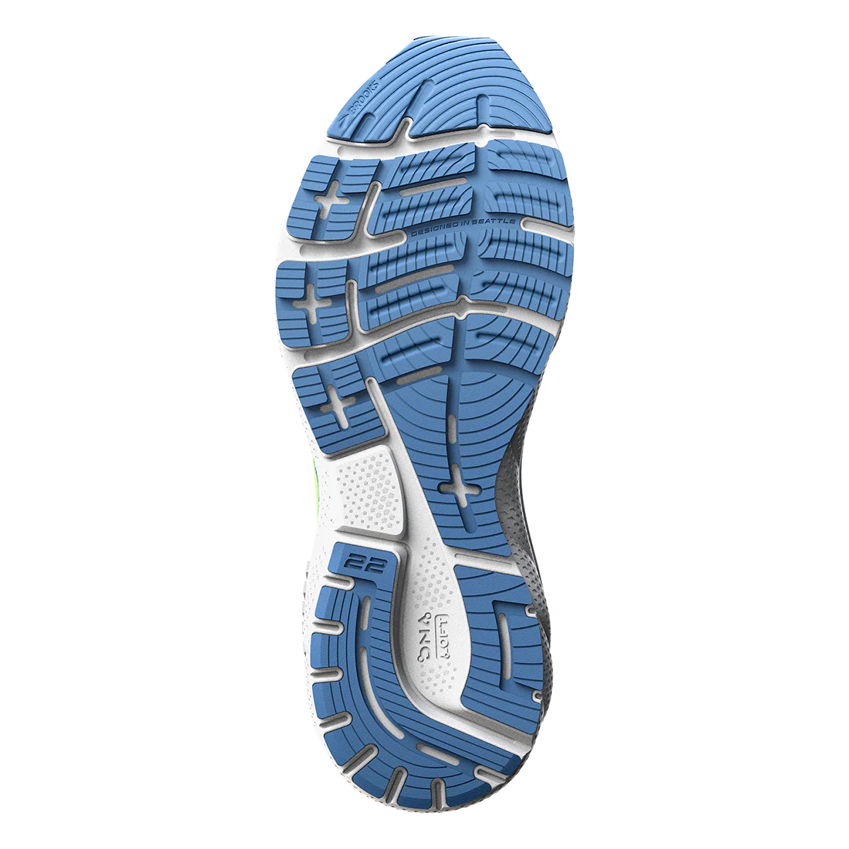 Brooks Adrenaline GTS 22 - Silver Lake Blue - Green - White - Image 4