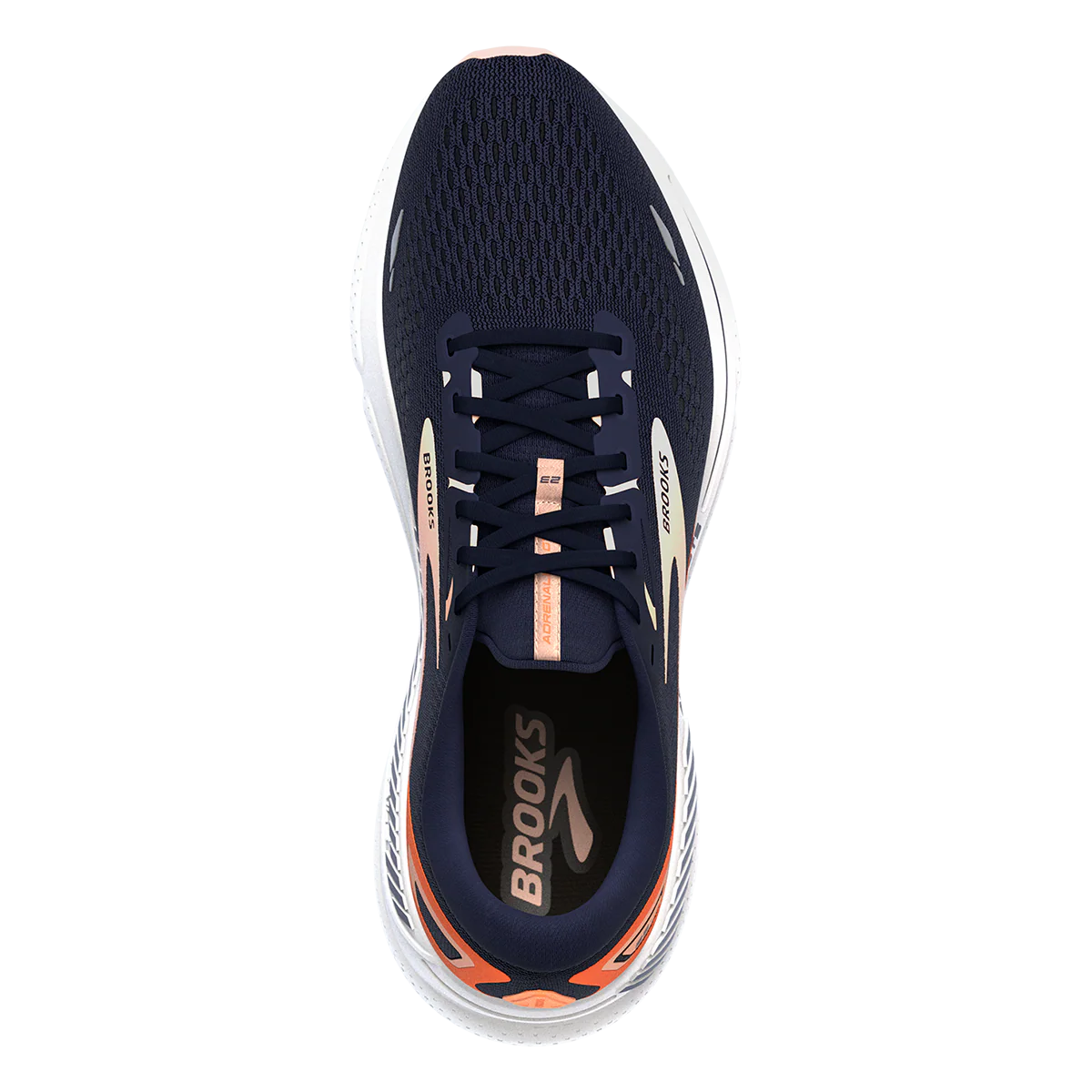 Brooks Adrenaline GTS 23 - Peacoat - Tangerine - Peach - Image 3