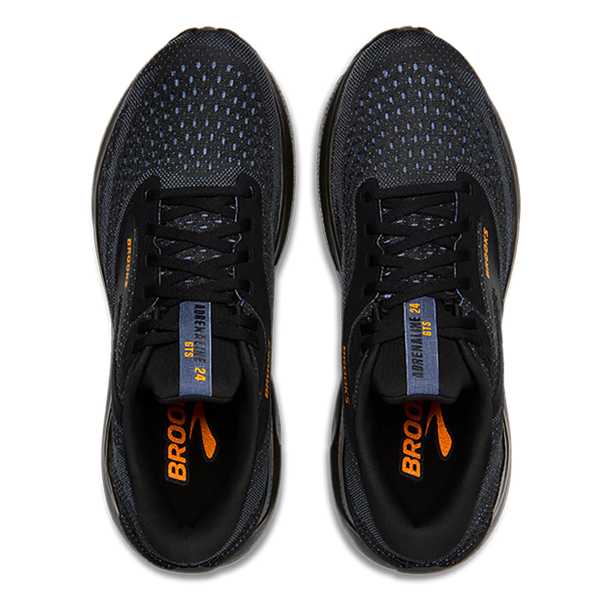 Brooks Adrenaline GTS 24 Black - Country Blue - Orange - Image 3