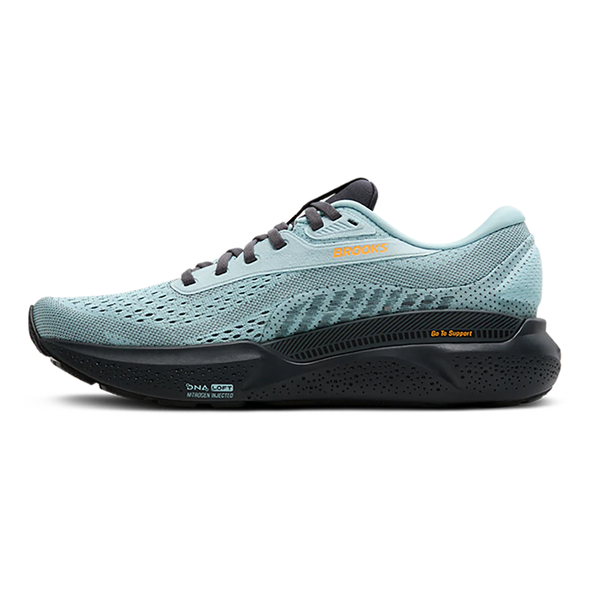 Brooks Adrenaline GTS 24 Winter Sky - Ebony - Orange - Image 2