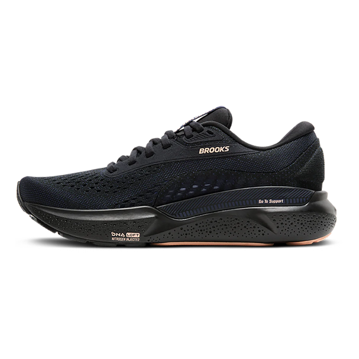 Brooks Adrenaline GTS 24 Black - Peacoat - Peach - Image 2