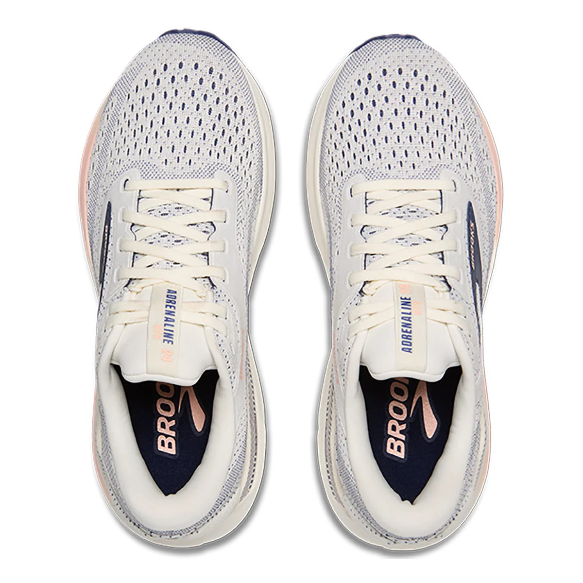 Brooks Adrenaline GTS 24 Grey - Blue Ribbon - Peach - Image 3