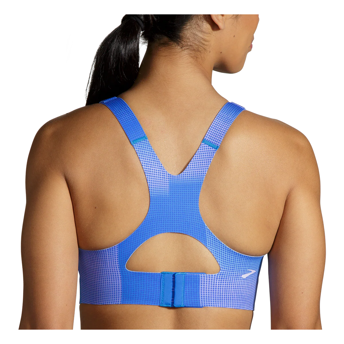 Brooks Dare Racerback Run Bra 2.0 - Bluetiful Altitude Print - Image 3