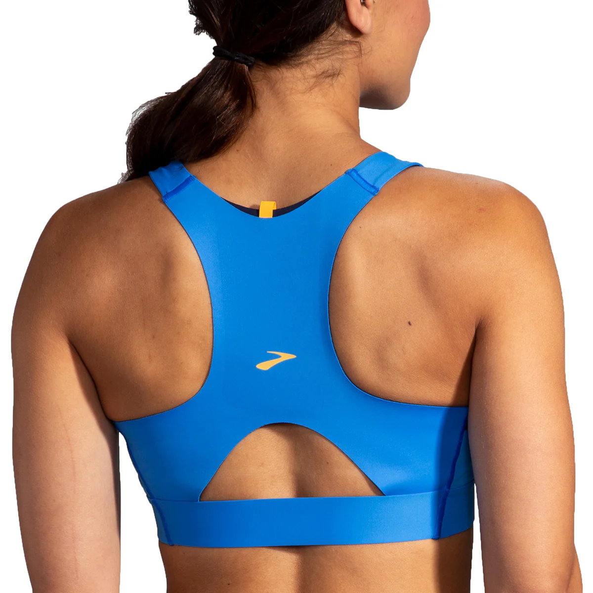 Brooks Drive 3 Pocket Run Bra - Blue Bolt - Image 2