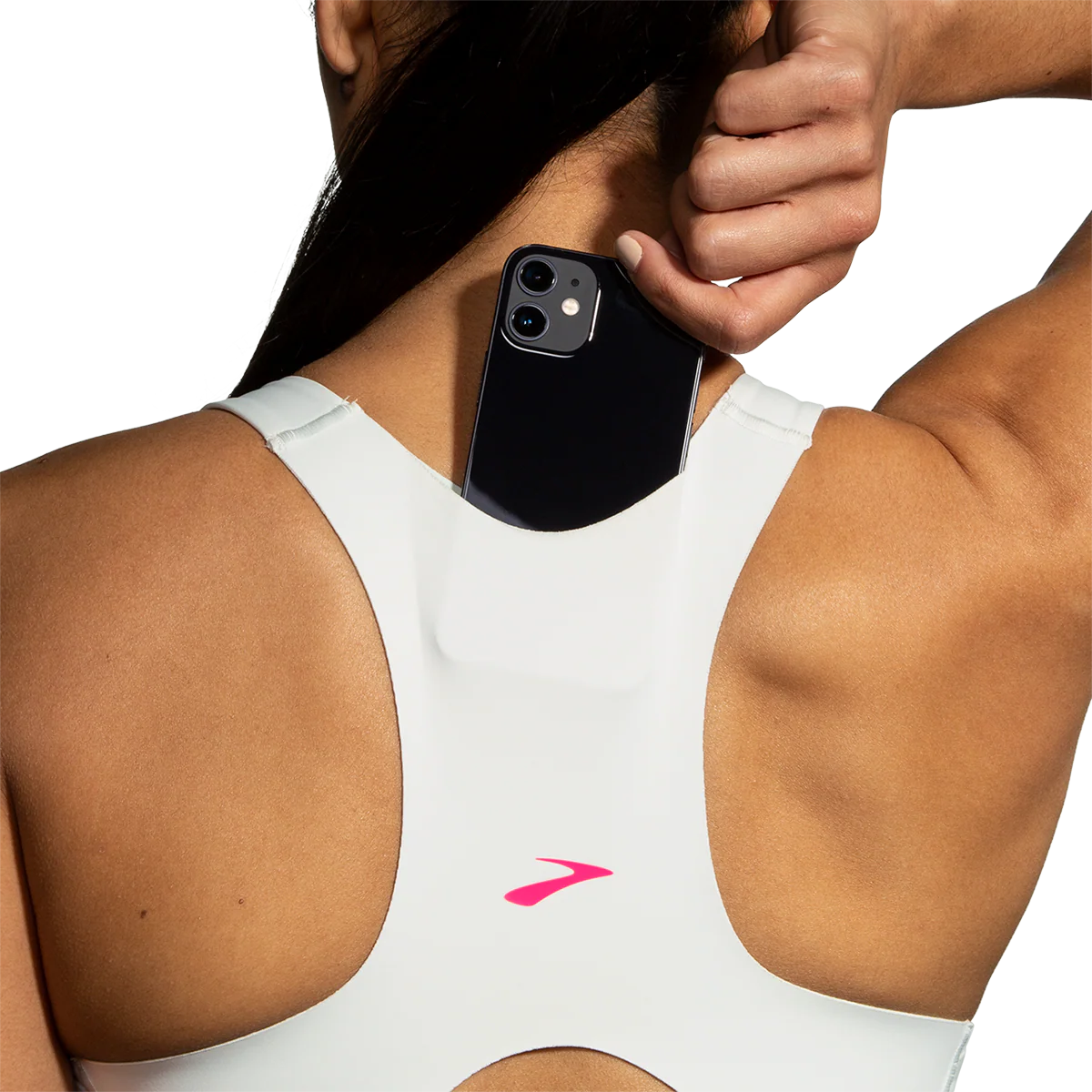 Brooks Drive 3 Pocket Run Bra - Mint Mix - Image 6