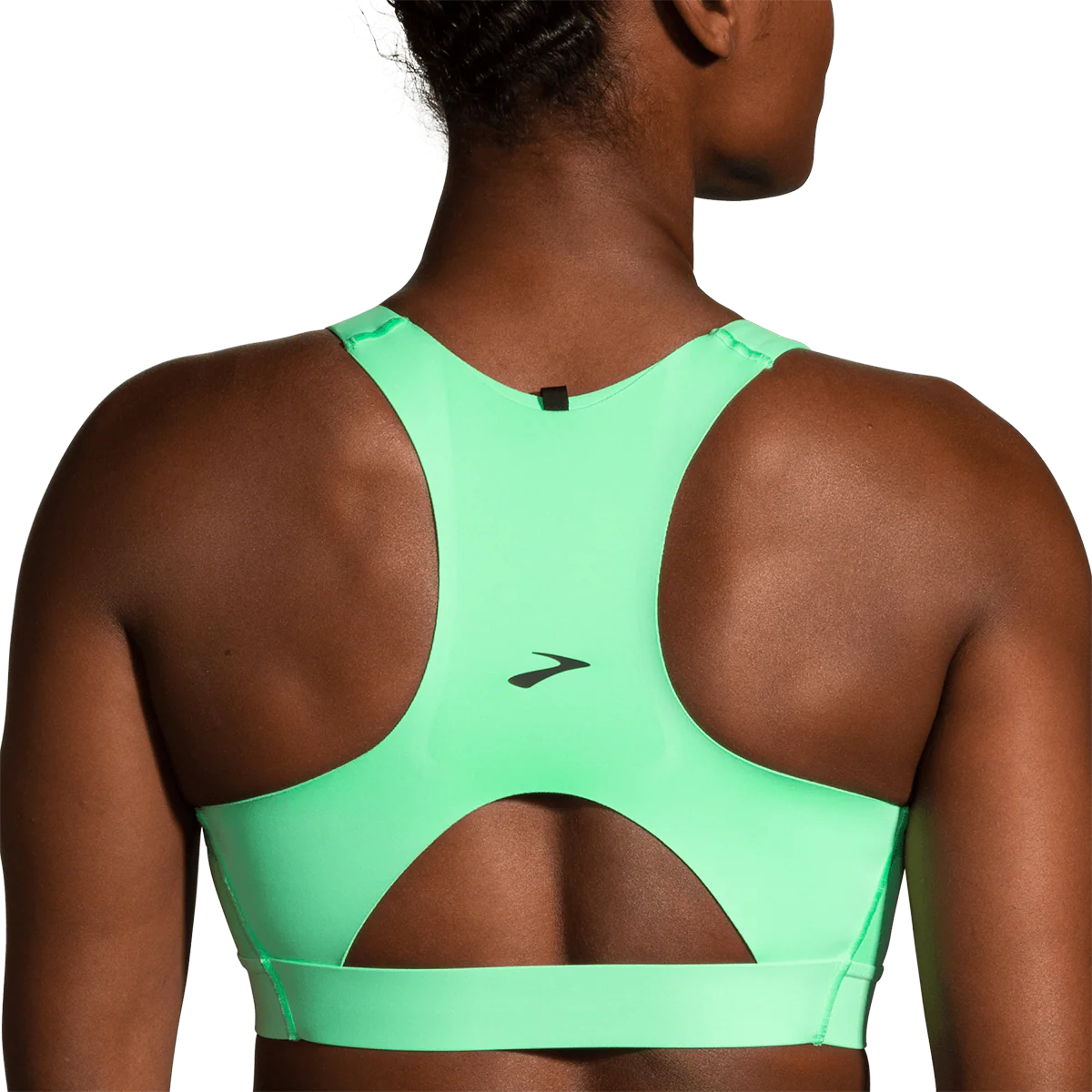 Brooks Drive 3 Pocket Run Bra - Neo Green - Image 3
