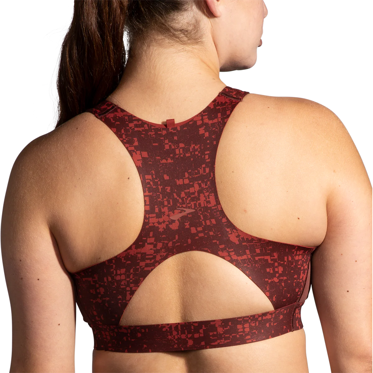 Brooks Drive 3 Pocket Run Bra - RR Glitch Print - Copper - Image 3
