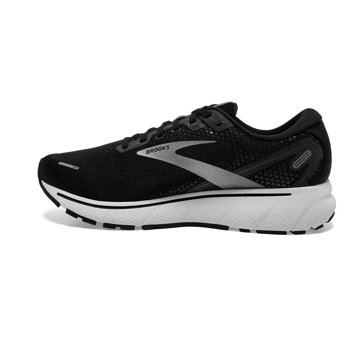 Brooks Ghost 14 - Black - White - Silver - Image 2