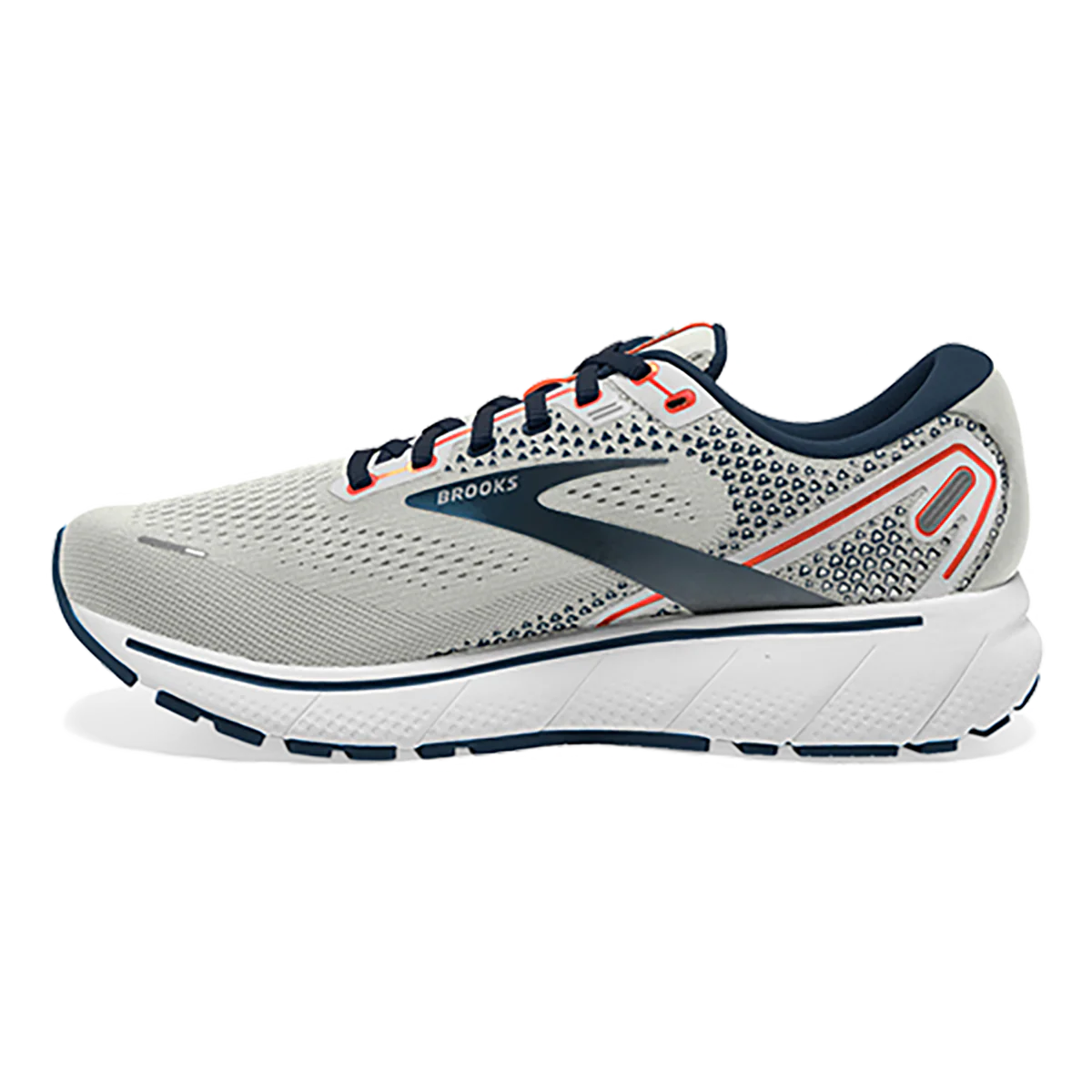 Brooks Ghost 14 - Grey - Titan - Tomato - Image 2