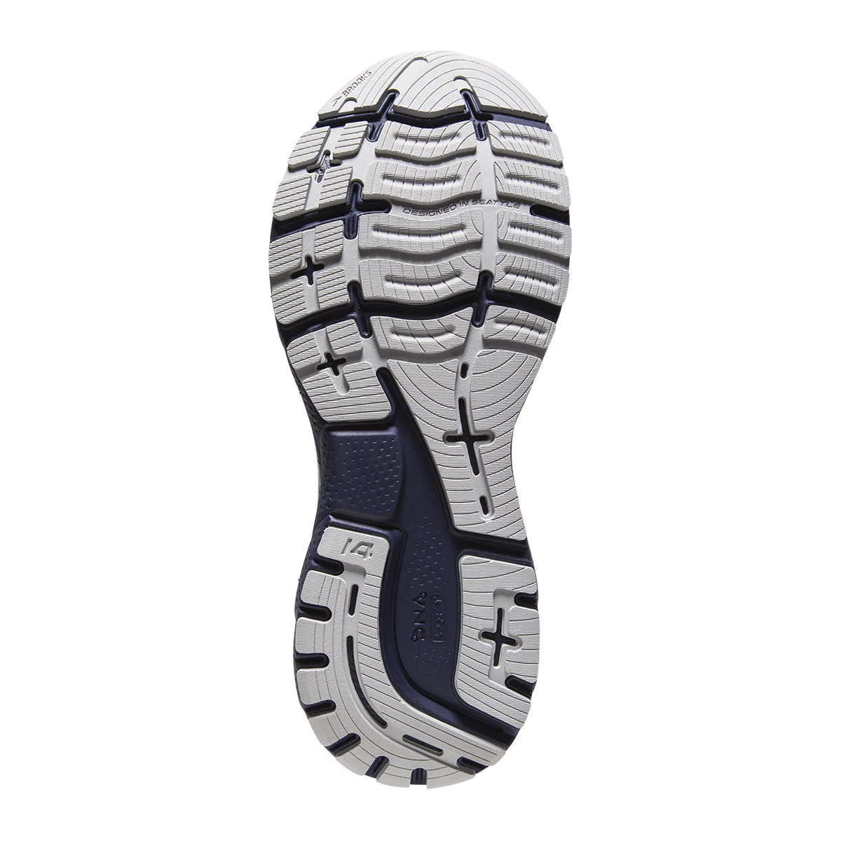Brooks Ghost 14 - White - Grey - Navy - Image 4