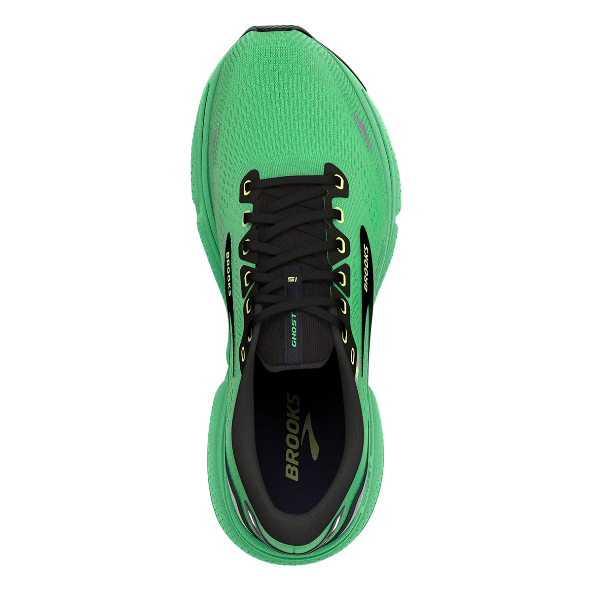 Brooks Ghost 15 - Green - Black - Sharp Green - Image 3