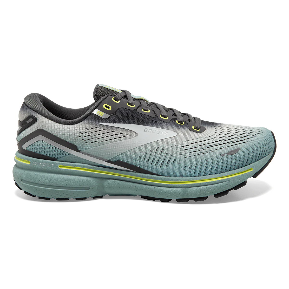 Brooks Ghost 15 - Grey - Oyster - Cloud Blue