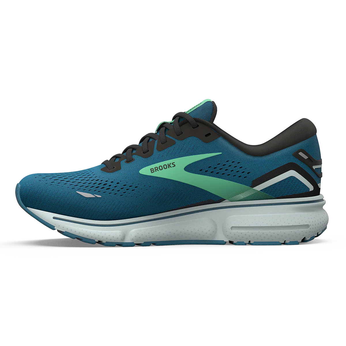 Brooks Ghost 15 - Moroccan Blue - Black - Spring Bud - Image 2