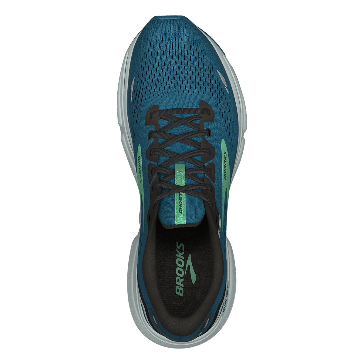Brooks Ghost 15 - Moroccan Blue - Black - Spring Bud - Image 3