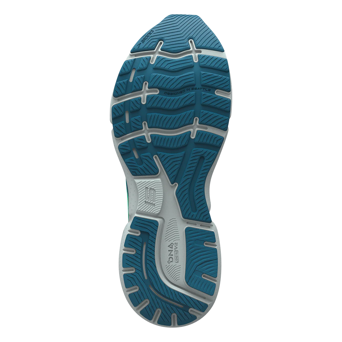 Brooks Ghost 15 - Moroccan Blue - Black - Spring Bud - Image 4