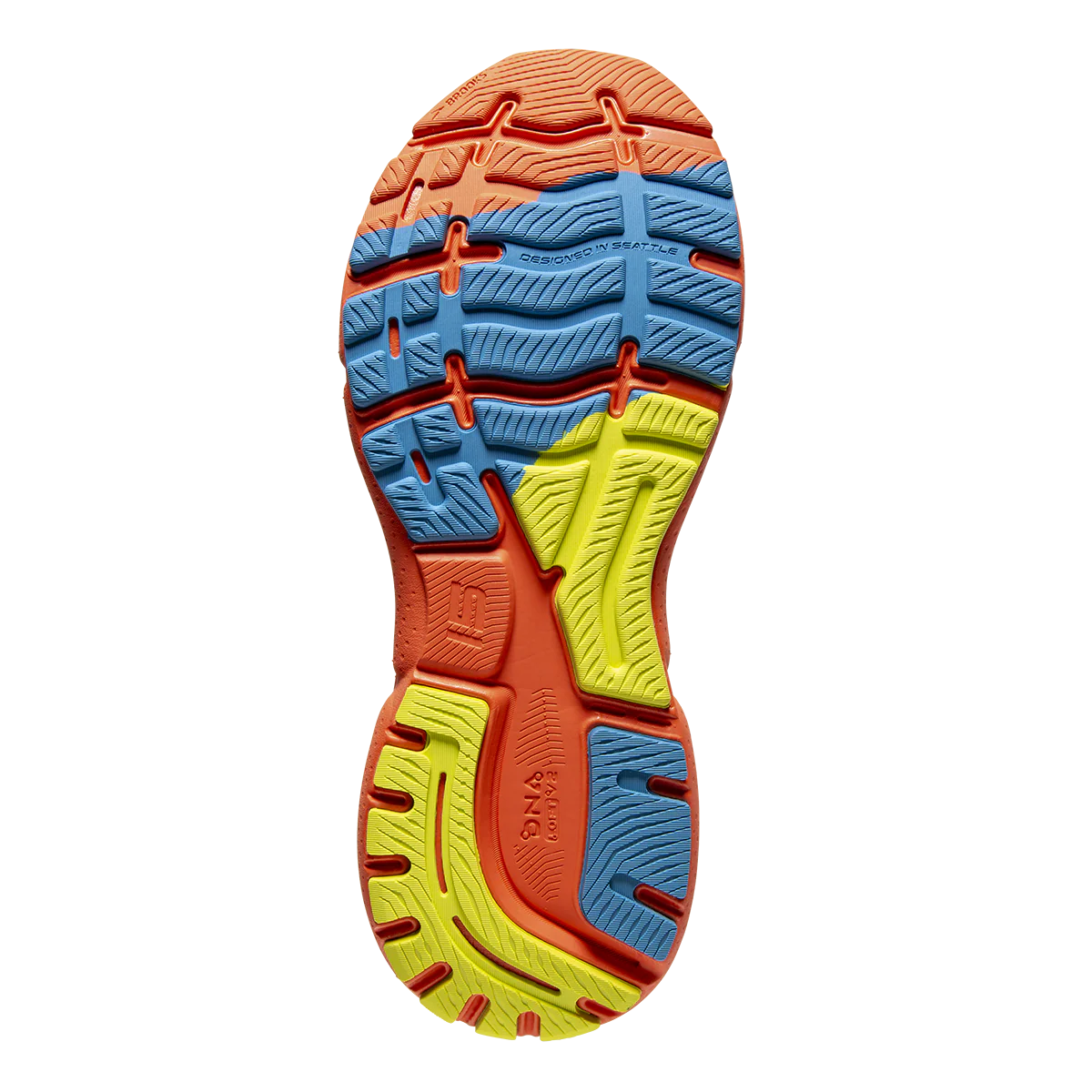 Brooks Ghost 15 - Orange - Blue - Yellow - Image 4