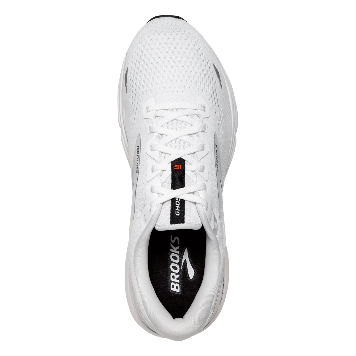 Brooks Ghost 15 - White - Black - Flame - Image 3