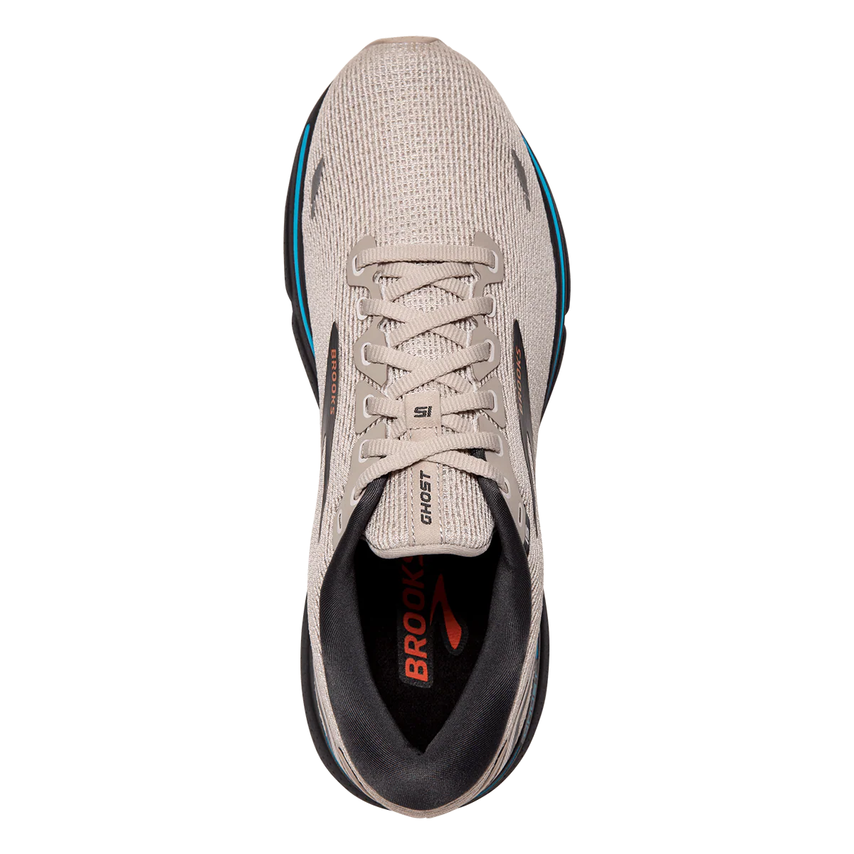 Brooks Ghost 15 - White Sand - Red Orange - Blue - Image 3