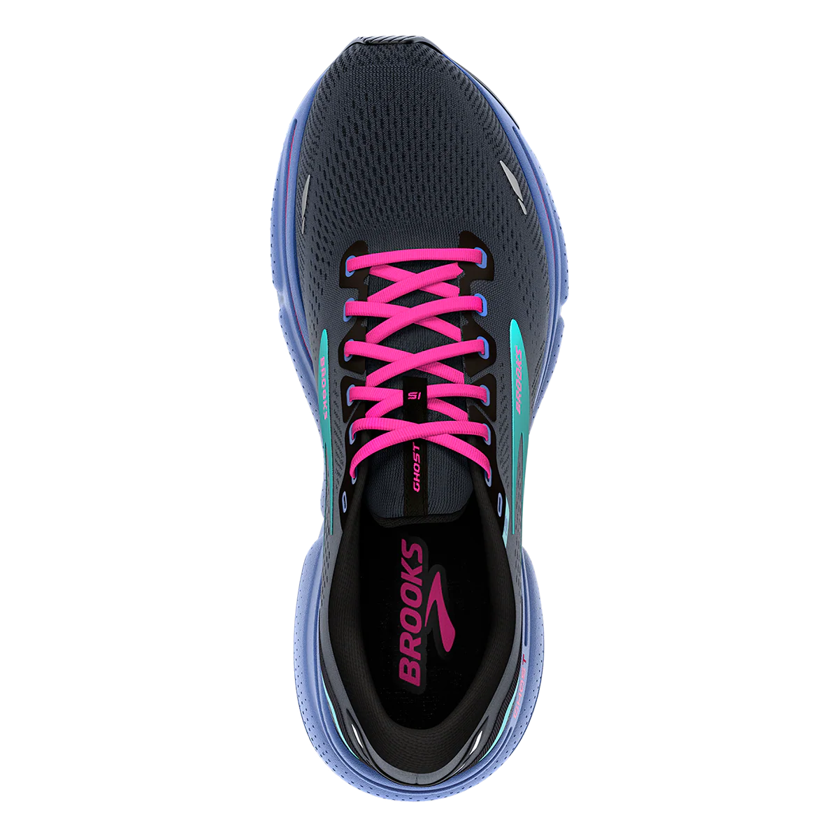 Brooks Ghost 15 - Black - Blue - Aruba - Image 3