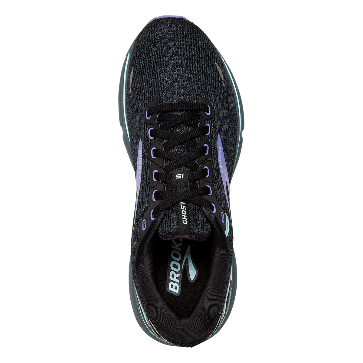 Brooks Ghost 15 - Black - Jacaranda - Salt - Image 3