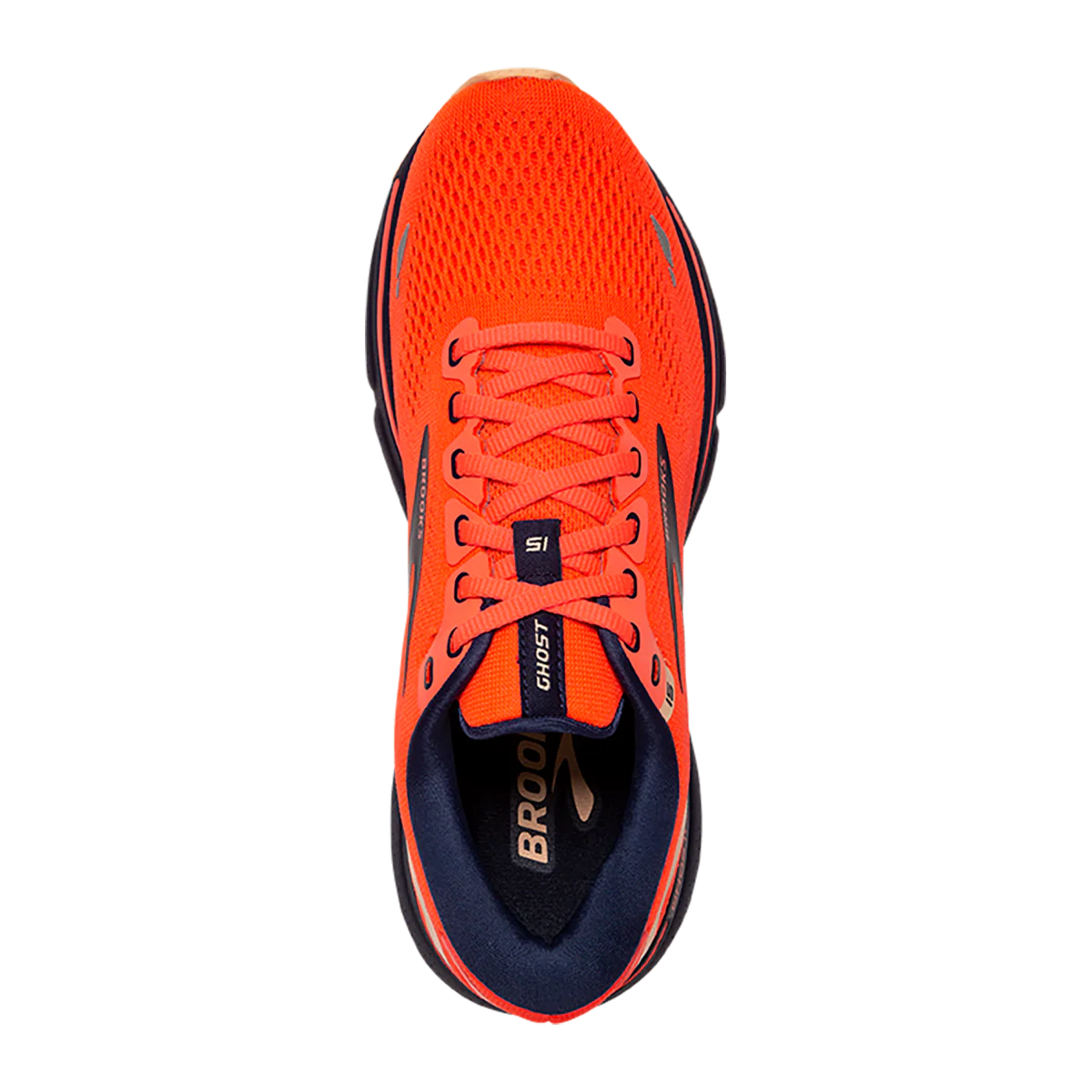 Brooks Ghost 15 - Coral - Navy - Peach - Image 3