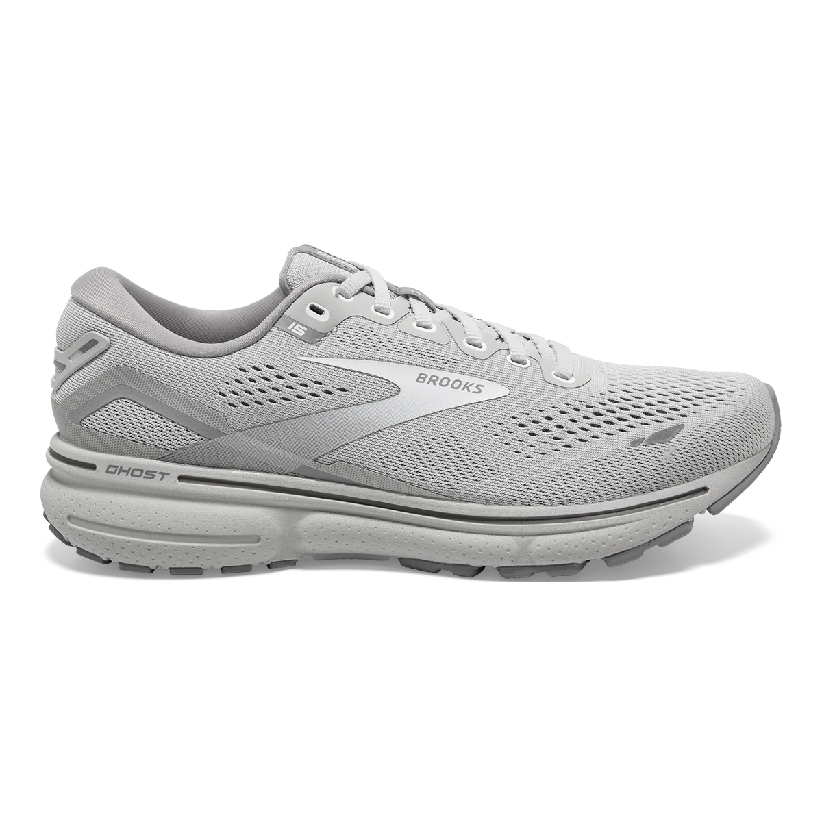 Brooks Ghost 15 - Oyster - Alloy - White