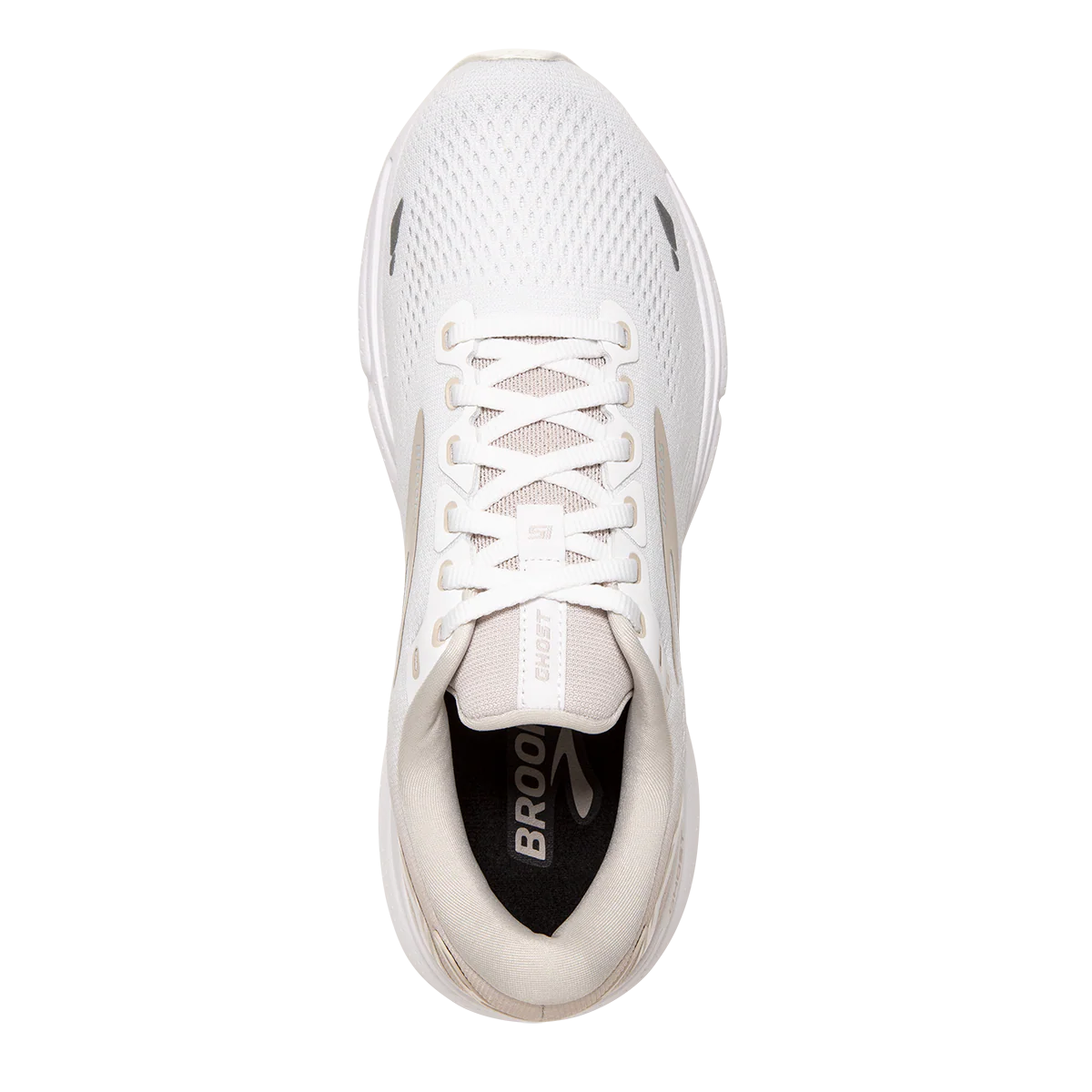 Brooks Ghost 15 - White - Crystal Grey - Glass - Image 3