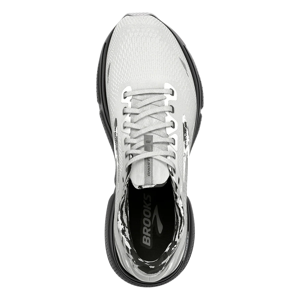 Brooks Ghost 15 - White - Ebony - Oyster - Image 3