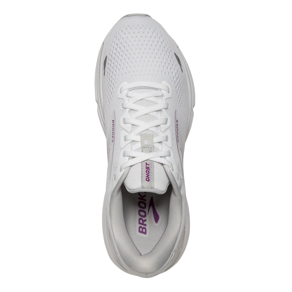 Brooks Ghost 15 - White - Oyster - Viola - Image 3