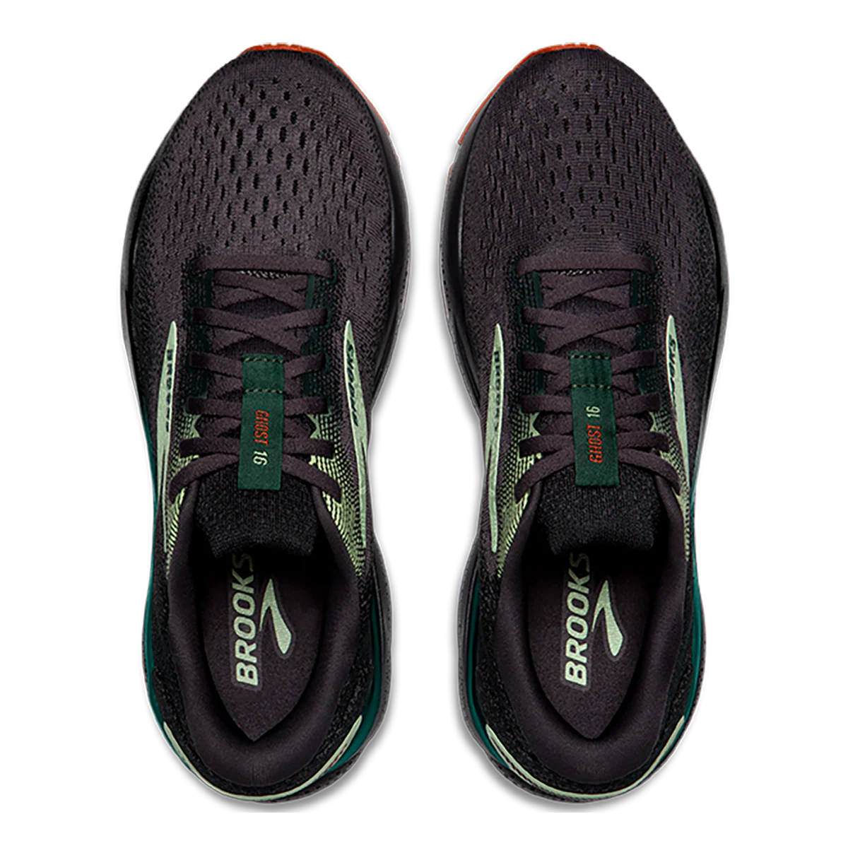 Brooks Ghost 16 - Blackened Pearl - June Bug - Green - Image 3