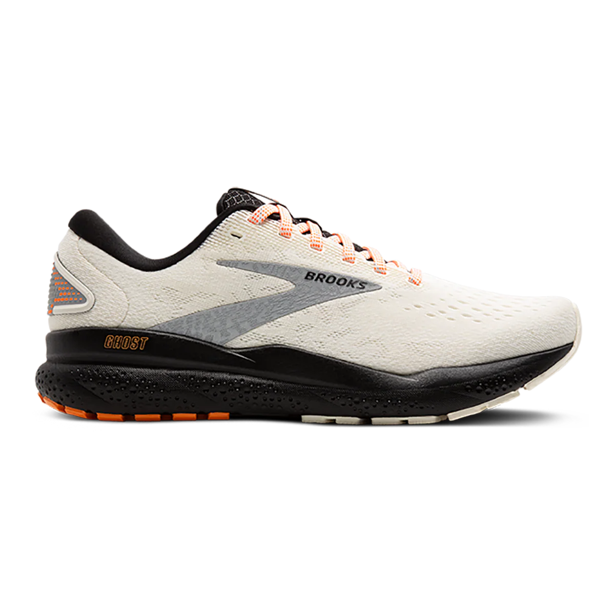 Brooks Ghost 16 - Ecru - Orange - Black