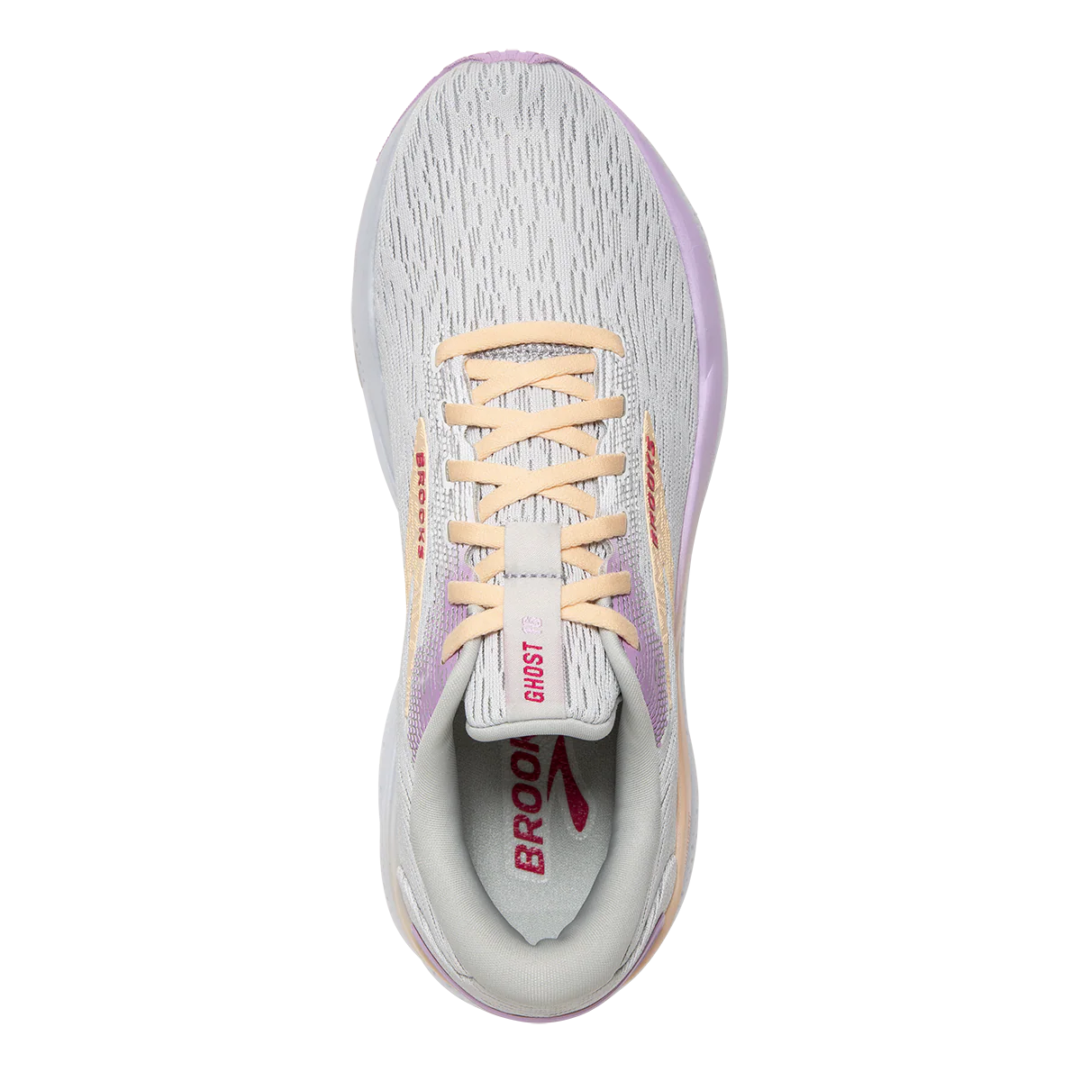Brooks Ghost 16 - White - Grey - Orchid - Image 3