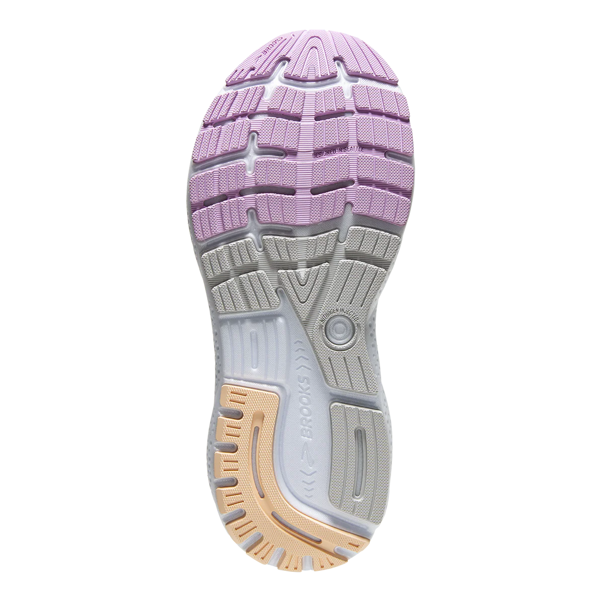 Brooks Ghost 16 - White - Grey - Orchid - Image 4